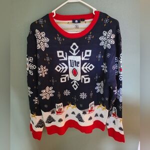 NWOT Miller Lite Holiday Ugly Sweater, Size Large